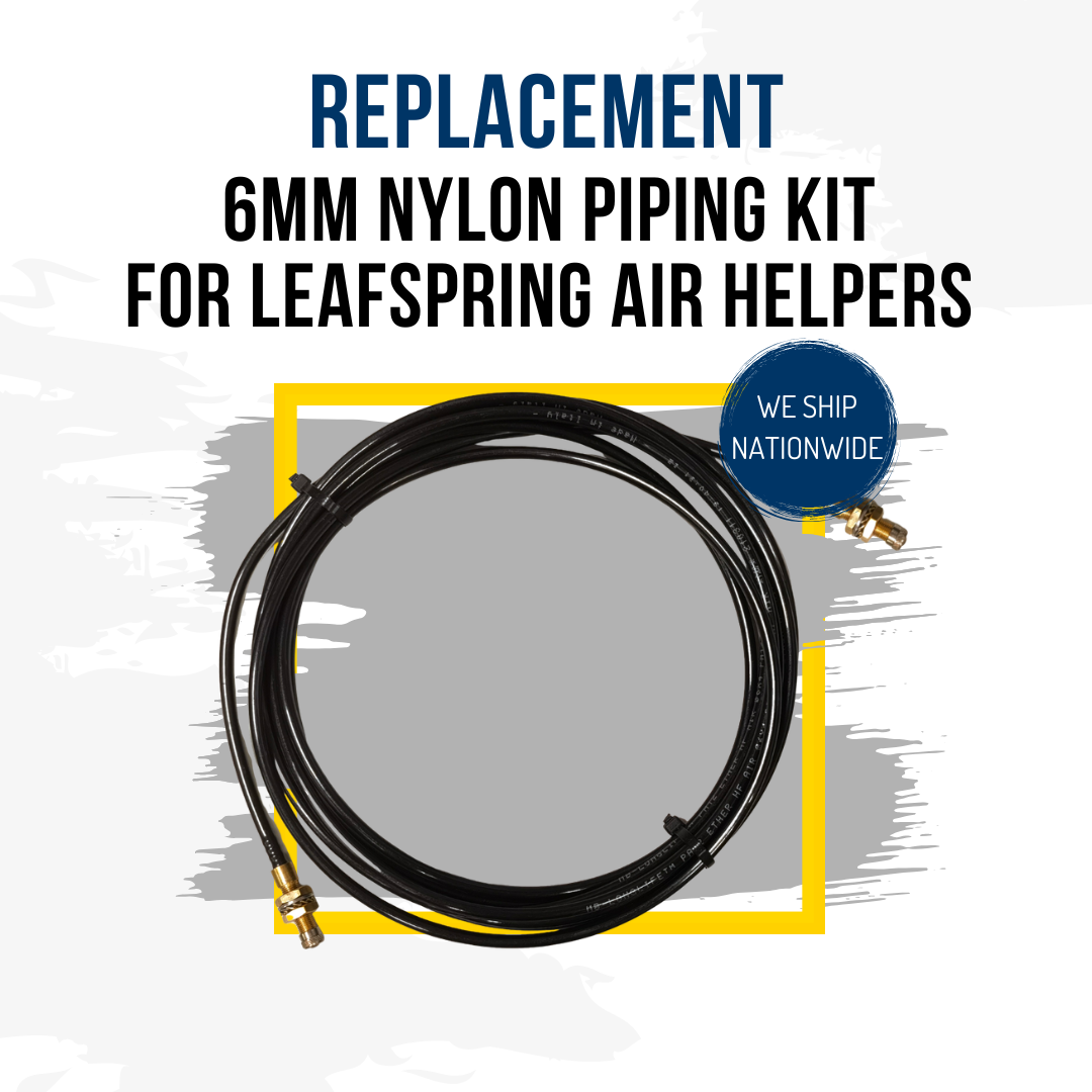 Airfitt9 Replacement 6mm Nylon Piping Kit With Schrader Valves For Leafspring Air Helper Kits